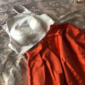 Two piece crop top long skirt